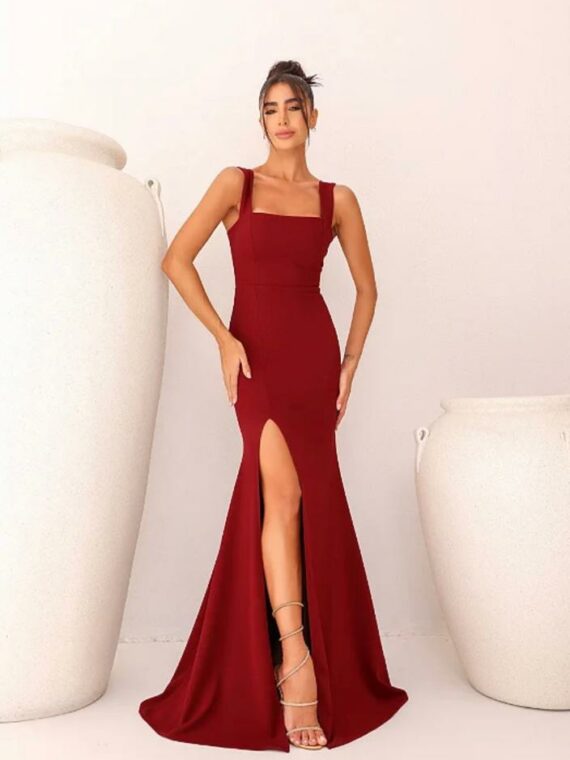 vestido de madrinha marsala