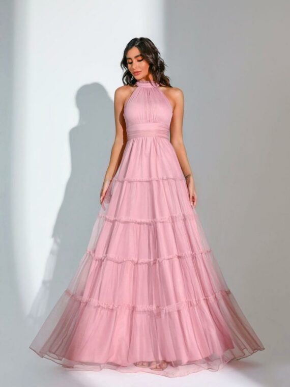 vestido madrinha rosé