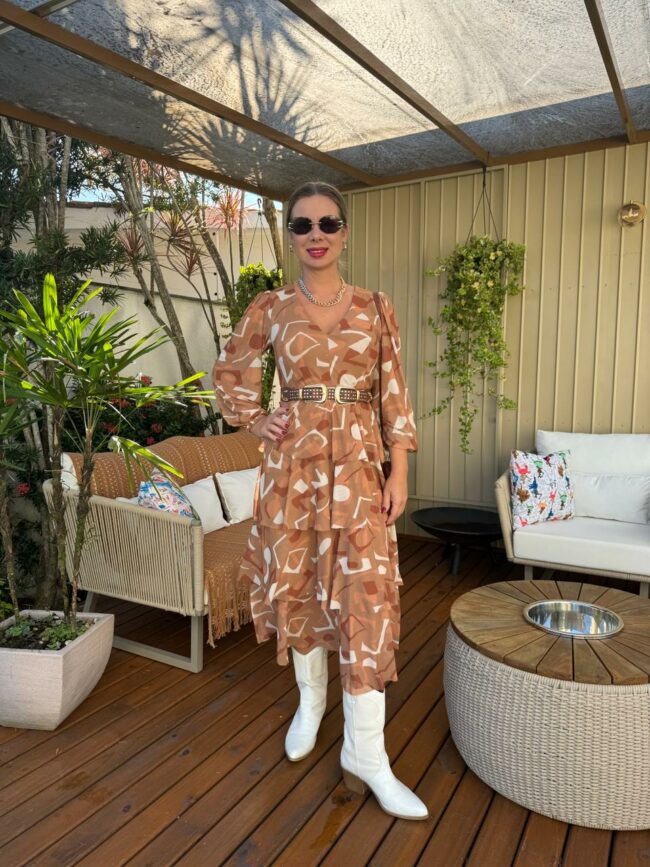 Vestido Maitê Marrom - Image 4