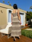 Vestido tricot rendado Marrom - Image 5