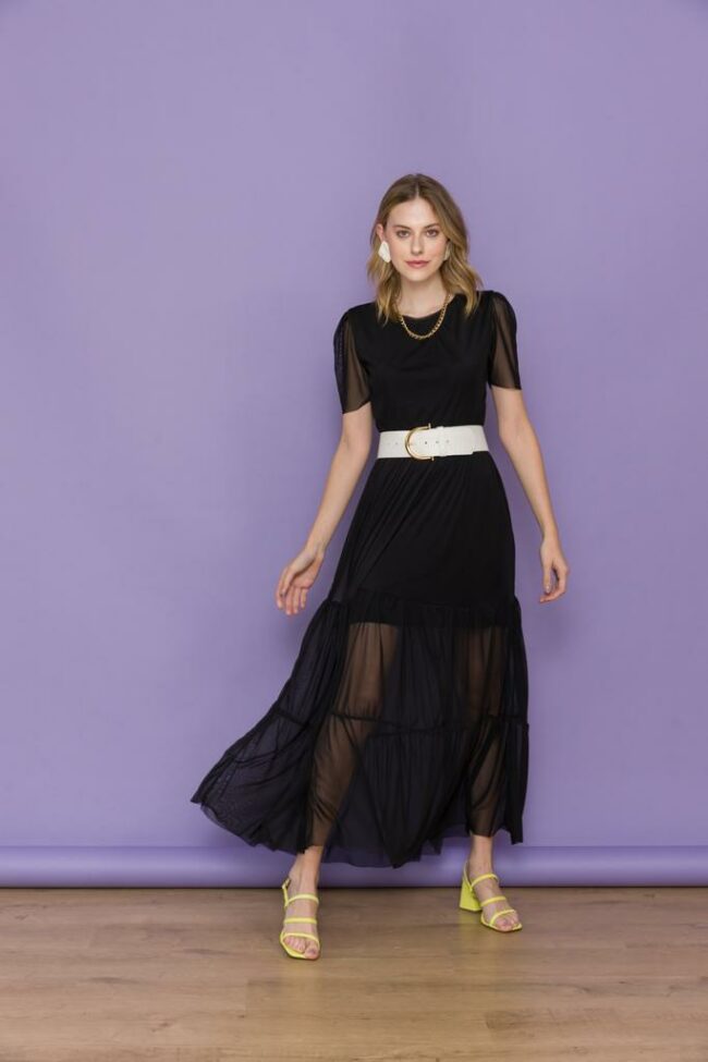 Vestido de tule preto Camila - Beautifull Hit