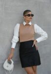 Mini Saia couro eco Preta Hay - Beautifull Hit