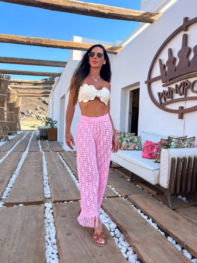 Calça Velvet Rosa - Pimpnella