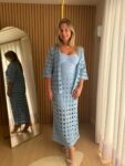 Conjunto em Laise Flora Azul
