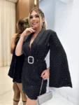 Vestido Capa cristais