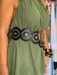 Cinto Feminino Aros Boho Preto com Azul - Image 2