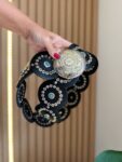 Cinto Feminino Aros Boho Preto com Azul - Image 5