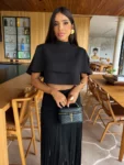 Cropped Ammos Preto - Pimpnella