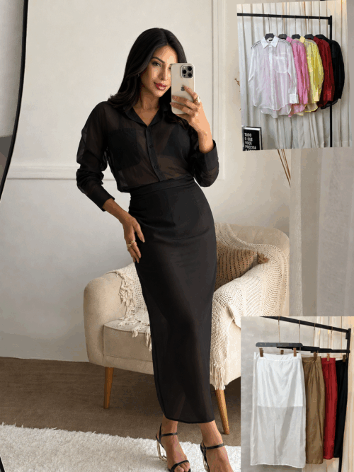 Conjunto Feminino Preto Fátima