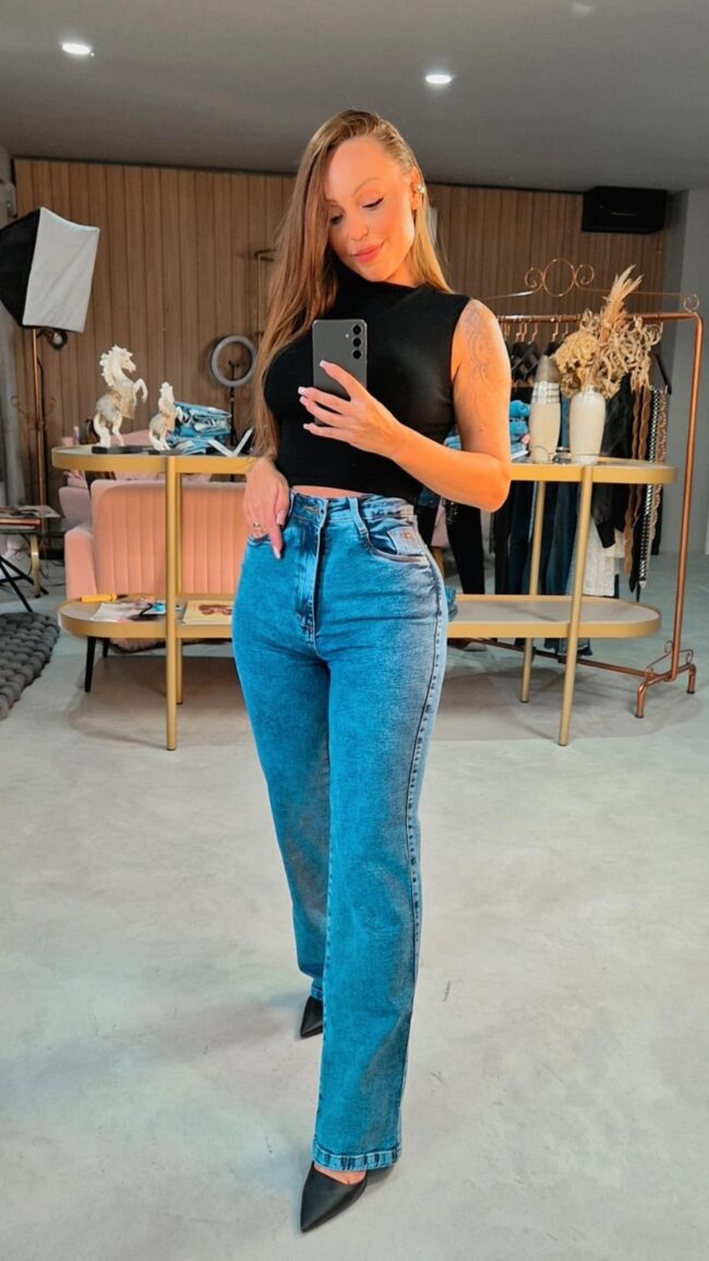 Calça Wide Leg Maria Carolina - Lady Lú Denim