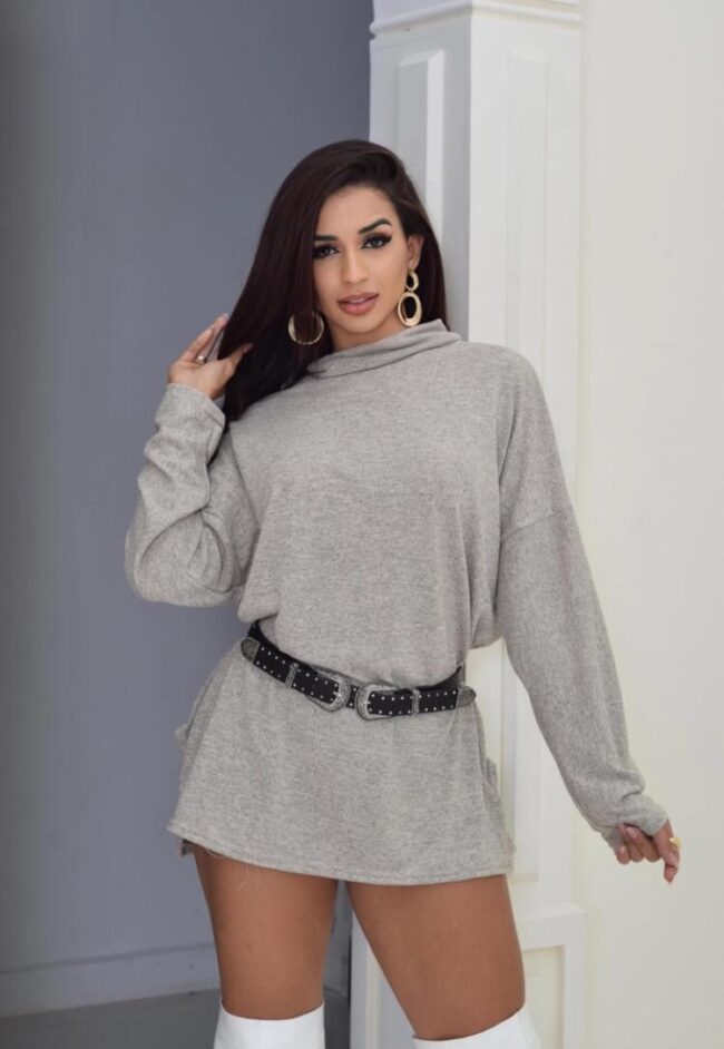 Blusão feminina Carol Cinza - Image 2
