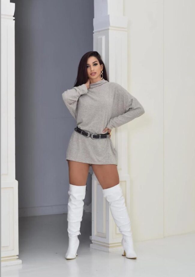 Blusão feminina Carol Cinza