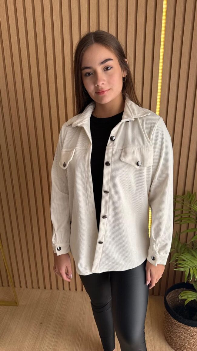 Camisa em suede Feminina Branco