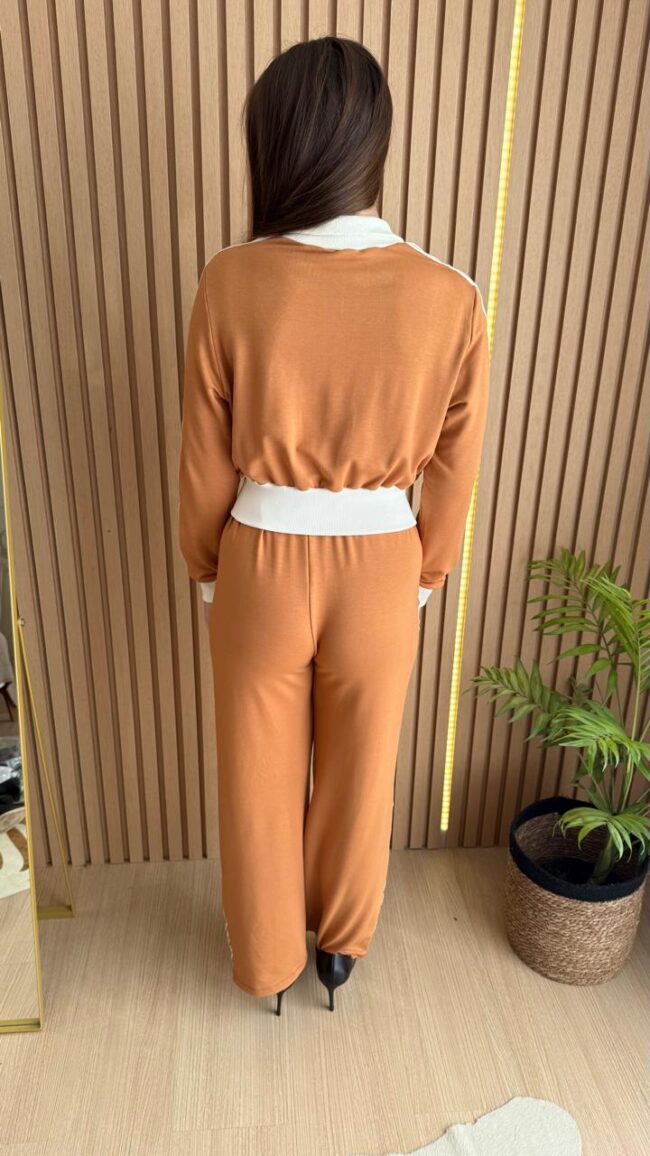 Conjunto de moletom feminino Caramelo - Image 2
