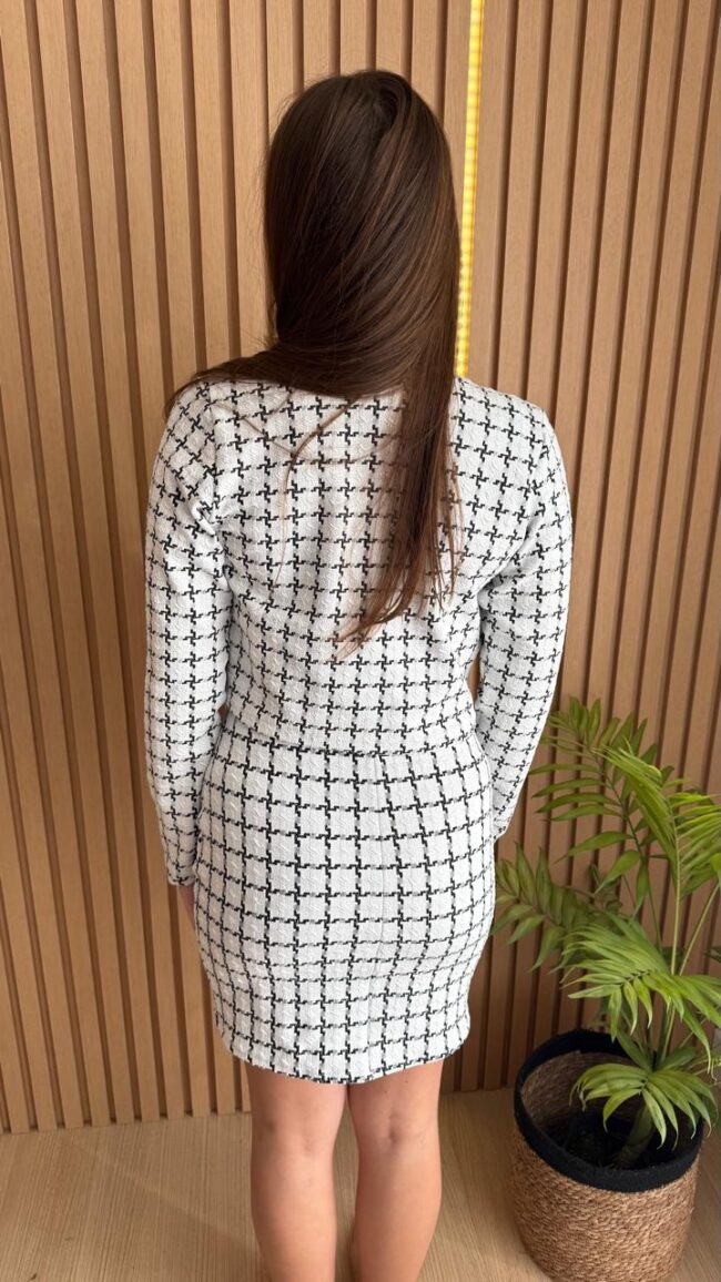 Conjunto de Tweed Feminino Branco - Image 2