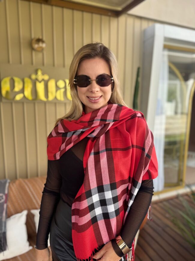 Echarpe Feminina Bvlgari Vermelho
