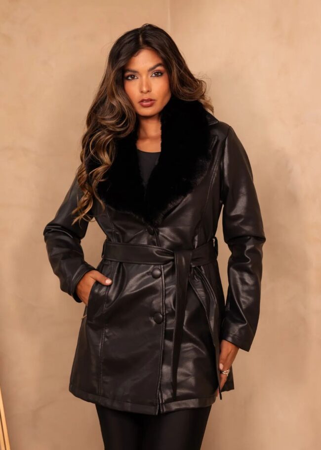Sobretudo feminino Casaco Forrado
