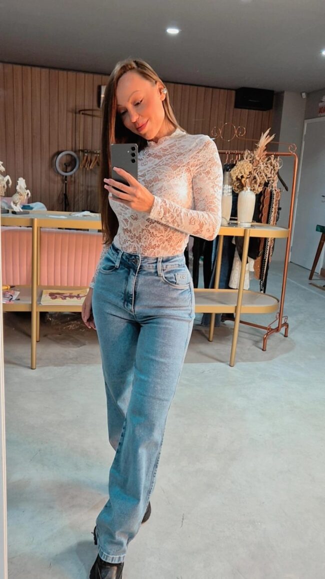 Calça Wide Leg Confort Lais - Lady Lú Denim