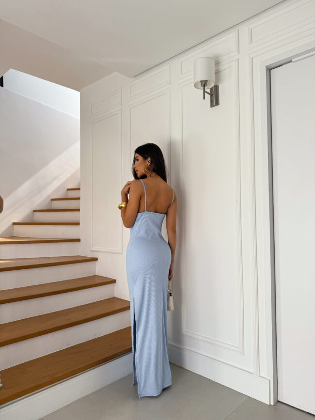 Vestido Basic Nara Azul - Image 4
