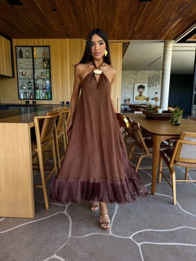 Vestido Aire Marrom - Pimpnella - Image 2