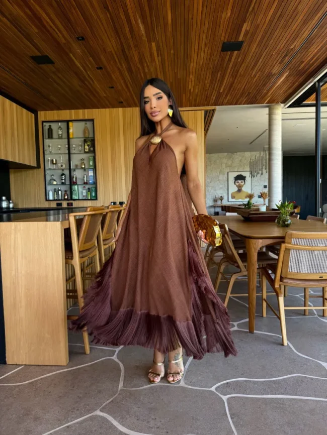 Vestido Aire Marrom - Pimpnella