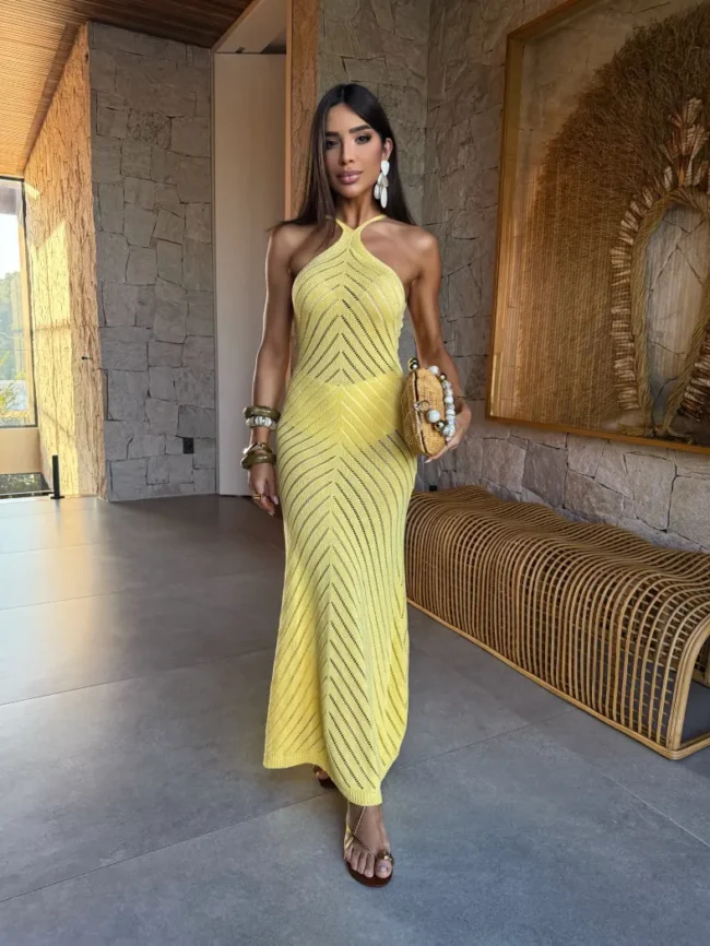 Vestido Solymar Amarelo - Pimpnella