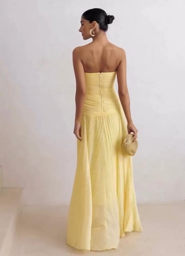 Vestido Longo Tomara que Caia Plissado - Image 2