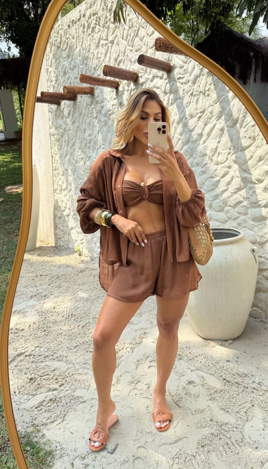 Conjunto Leona Marrom