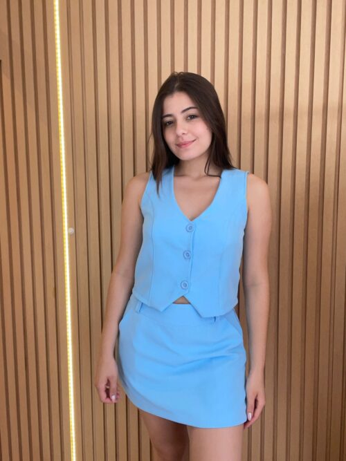 Conjunto Alfaiataria Feminino Azul