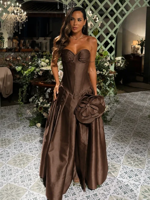 Vestido Athena Brown - Pimpnella