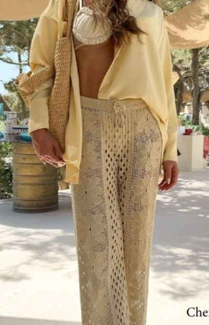 Calça Flower Bege - Pimpnella