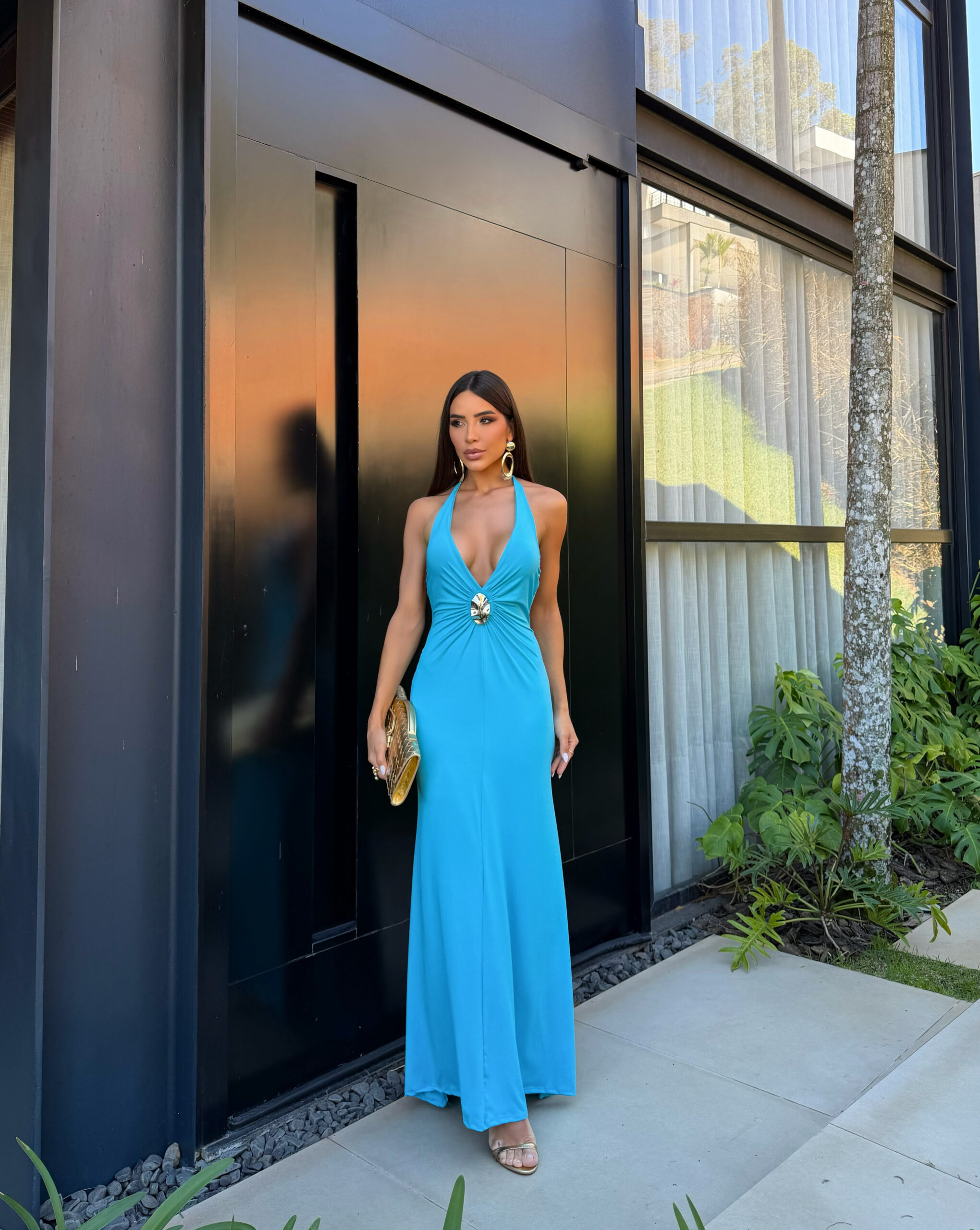 Vestido Afrodite Azul
